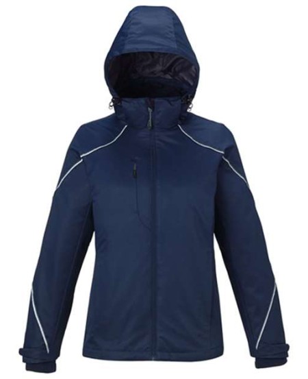 North End 78196 Women's Angle 3-in-1 Jacket with Bonded Fleece Liner – 4.4 oz. Polyester Twill Shell + Polyester Jersey Liner | XS–3XL