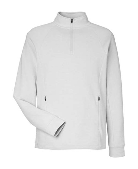 North End NE200 Men's Rhythm Waffle Quarter-Zip Pullover – 8 oz. 60/40 BCI Cotton/Polyester, UPF 50+, Hand Pockets