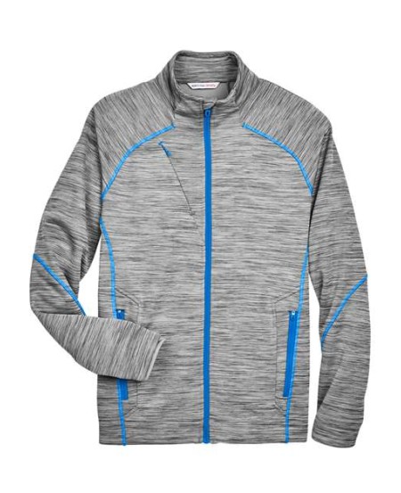 North End 88697 Men's Flux Mélange Bonded Fleece Jacket – 7.4 oz. 100% Polyester Mélange Jersey Bonded Microfleece