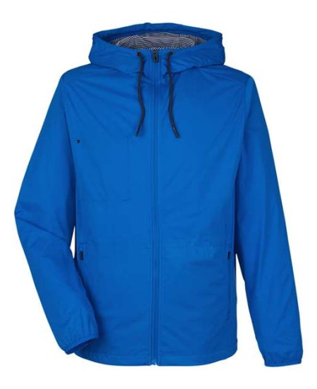 North End NE75 Men's Network Lightweight Jacket – 3 oz. 67/33 Cationic Polyester/Recycled Poly Textured Knit | S–5XL