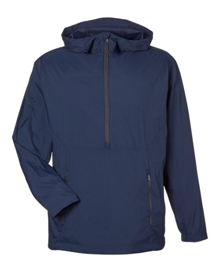 North End NE810 Men's Aura Lightweight Packable Anorak Jacket – 1 oz. 100% Recycled Nylon Water-Repellent Packable Anorak | S–5XL
