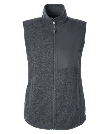 North End NE714W Women's Aura Sweater Fleece Vest – 11 oz. 100% Polyester Boucle Sweater Fleece | Women's