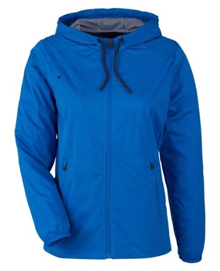 North End NE75W Women's Network Lightweight Jacket – 3 oz. 67/33 Cationic Polyester/Recycled Poly Textured Knit | XS–3XL