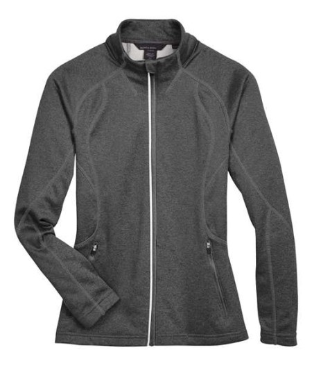 North End 78174 Women's Gravity Performance Fleece Jacket – 7.4 oz. 100% Polyester Brushed-Back Fleece Women's Full-Zip Jacket | S–3XL