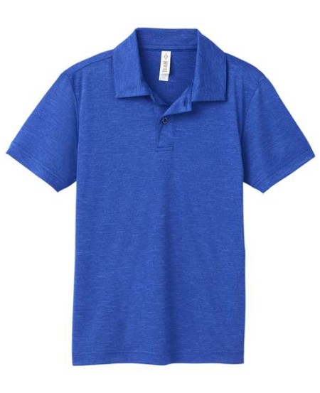 Team 365 TT51HY Youth Zone Sonic Heather Performance Polo – 3.5 oz. Sonic Heather Polyester | S–XL