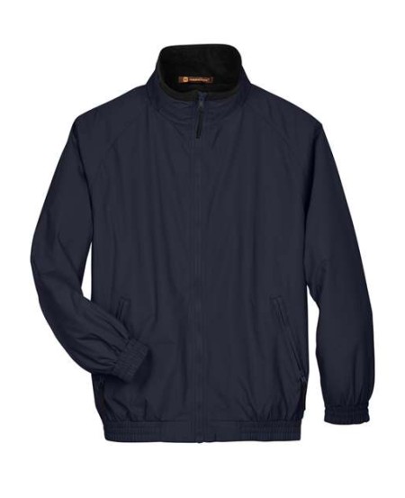 Harriton M740 Unisex Fleece Lined Nylon Jacket – 100% Nylon Taslon Shell with Anti-Pill Microfleece Lining