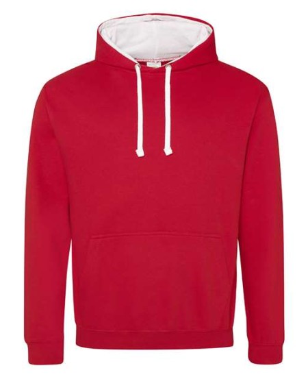 AWDis JHA003 Varsity Contrast Hooded Sweatshirt – Unisex 8.3 oz. Two-Tone Midweight Pullover Hoodie | S–3XL