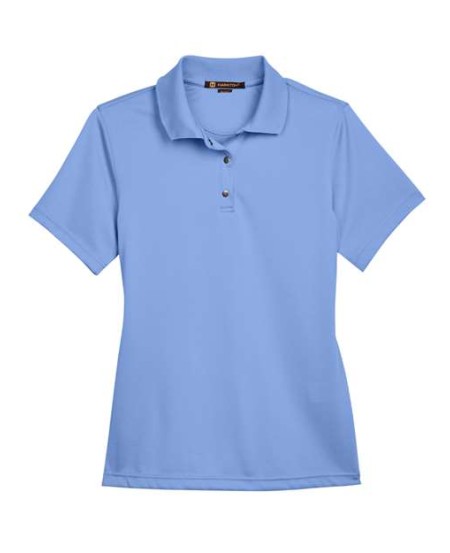 Harriton M345W Women's Advantage Snag Protection Plus IL Snap Placket Polo – 6.64 oz. 100% Polyester | XS–3XL