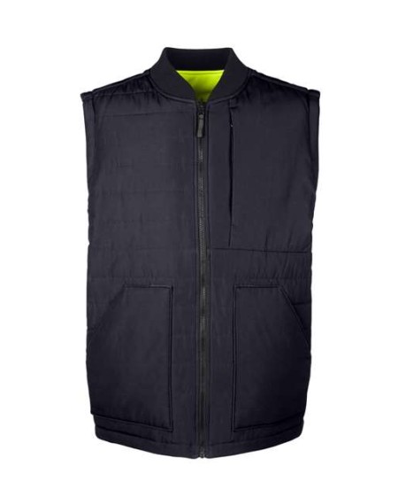 Harriton M776 Dockside Interactive Reversible Freezer Vest – Unisex 2.7 oz. Insulated Polyester Vest | XS–4XL