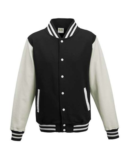 AWDis JHY043 Youth Heavyweight Letterman Jacket – Youth Unisex 9.8 oz. Varsity-Style Press-Stud Jacket | YXS–YXL
