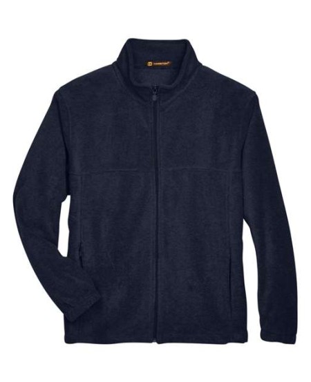 Harriton M990T Tall Full-Zip Fleece – Men's Tall 8 oz. 100% Polyester Fleece Jacket | XLT–3XLT