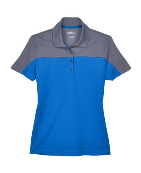 CORE365 CE101W Women's Balance Colorblock Performance Piqué Polo – 4.1 oz. 100% Polyester | XS–3XL