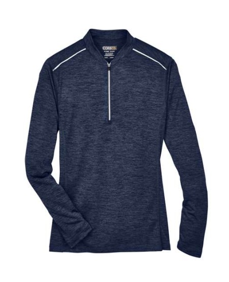 CORE365 CE401W Women's Kinetic Performance Quarter-Zip Pullover – 4.5 oz. 100% Polyester Mélange Jersey | XS–3XL