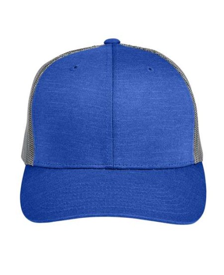 Team 365 TT802 Zone Sonic Heather Trucker Cap by Yupoong® – Sonic Heather Interlock with Mesh Back | Adjustable