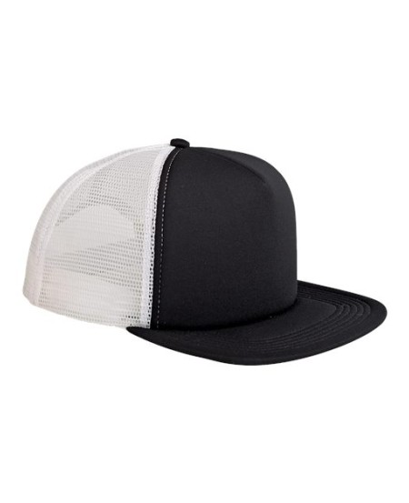 Big Accessories BX030 Foam Front Trucker Cap – 100% Polyester Foam Front | Mesh Back | 5-Panel | Foam-Backed Front Panel | Snapback | One Size