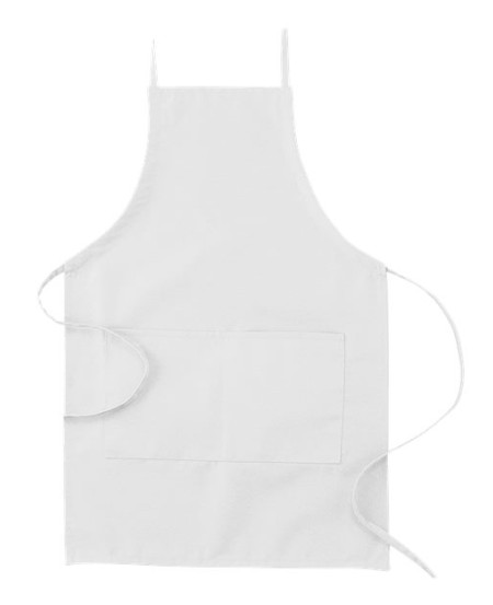 Big Accessories Apron with Pocket – 7.5 oz. 65/35 Poly/Cotton Twill Work Apron with Front Pocket | Adjustable Ties | Blank Decoration Apron