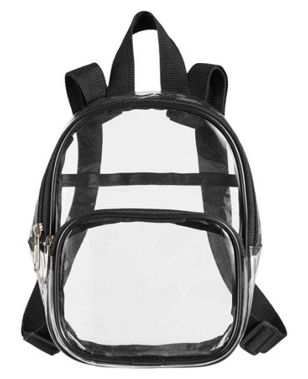 BAGedge BE268 Clear PVC Mini Backpack – Transparent PVC Mini Backpack, 6.5