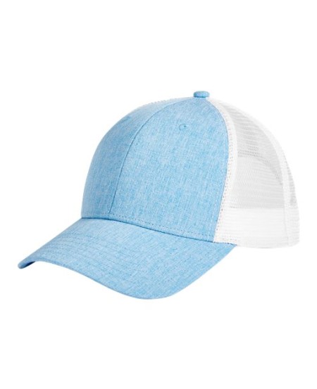 Big Accessories BA540 Sport Trucker Cap – 100% Polyester | Structured 6-Panel | Soft Mesh Back Panels | Precurved Bill | Snapback | One Size
