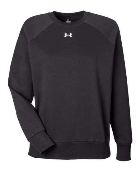 Under Armour 1379508 Women's Rival Fleece Crewneck Sweatshirt – 80/20 Cotton/Polyester | XS–2XL