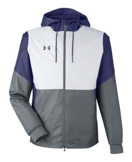 Under Armour 1359386 Men's Team Legacy Jacket – 3.17 oz. 100% Polyester UA Storm Hooded Windbreaker