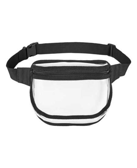 BAGedge BE264 Clear PVC Fanny Pack Belt Bag – Transparent PVC Body, 7.75