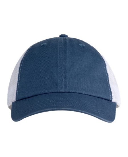Big Accessories BA601 Washed Trucker Cap – 100% Enzyme-Washed Cotton Twill with Soft Mesh Back | Unstructured 6-Panel | Snapback | OSFM