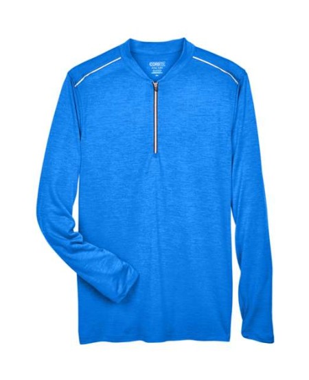 CORE365 CE401 Men's Kinetic Performance Quarter-Zip Pullover – 4.5 oz. 100% Polyester Mélange Jersey | S–5XL