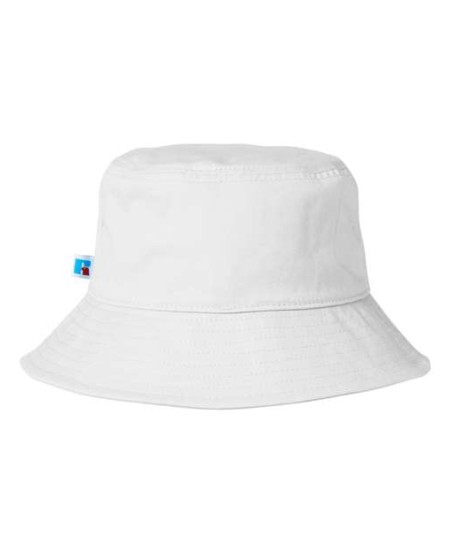 Russell Athletic UB88UHU Core Bucket Hat - Cotton Twill with Sweatband and Woven Flag Label | One Size