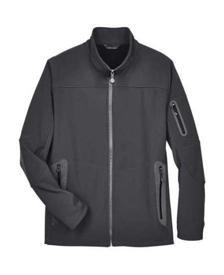 North End 88138 Men's Three Layer Fleece Bonded Shell Technical Jacket – 11 oz. 96/4 Polyester/Spandex 3-Layer Technical Bonded Jacket | S–5XL