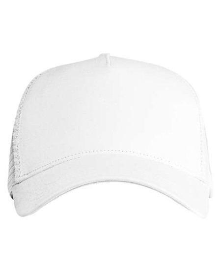 econscious EC7093 Hemp Blend Trucker Cap – Front 55/45 Hemp/Cotton | Back 100% Recycled Polyester Mesh | Structured Six-Panel | Curved Bill | Snap Closure