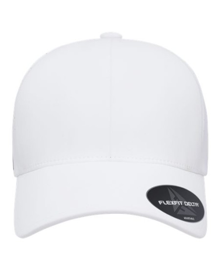 Flexfit 180AP Delta® Snapback Perforated Cap – 92/8 Polyester/PU Spandex | Laser-Cut Perforations | Stain-Block™ | 3-Layer Sweatband | Permacurv® Visor | Snapback