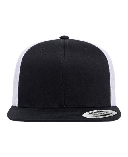 YP Classics 6609 Retro High Profile Trucker Cap – 74/26 Polyester/Cotton Structured High-Profile Flat Bill