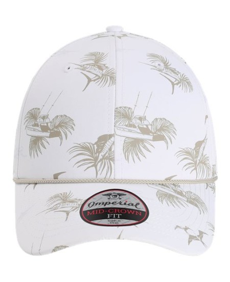 Imperial 5058 The Outtasite Cap – 100% Recycled Polyester Sublimation Print Structured Six-Panel Mid-Profile Rope Braid Snapback | OSFM