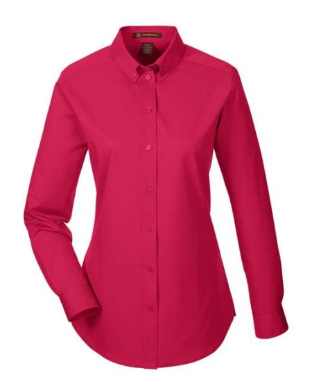 Harriton M581W Women's Foundation Cotton Twill Shirt with Teflon – 6.05 oz. 100% Cotton Twill Women's Shirt | XS–3XL