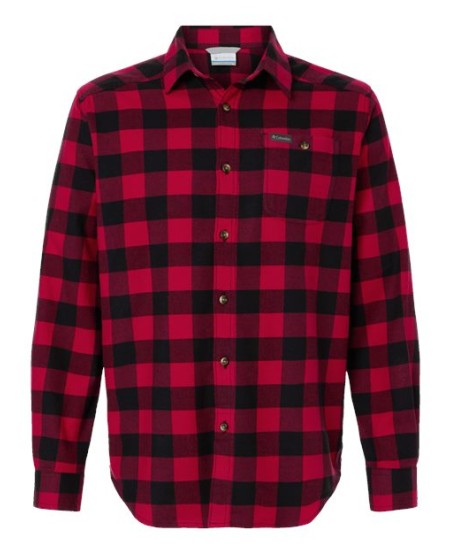 Columbia 161795 Mens Cornell Woods Flannel Shirt - 98/2 Cotton/Elastane Two-Way Stretch Regular Fit Flannel | S-4X