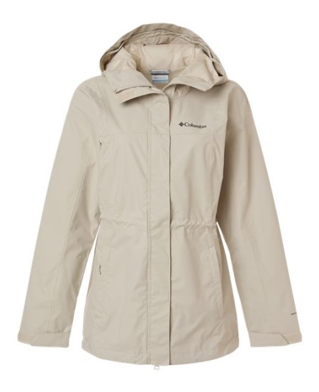 Columbia 211390 Womens Hikebound II Long Jacket - 100% Polyester Nylon Lining Omni-Tech Waterproof/Breathable Seam Sealed Long Rain Jacket | S-XXL