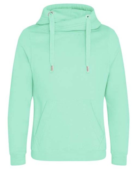 AWDis JHA021 Cross Neck Hooded Sweatshirt – Unisex 9.8 oz. Heavyweight Crossover Hood with Thumb Holes | S–3XL