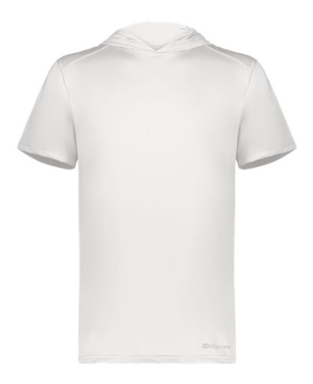 Holloway 222142 Hooded T-Shirt Powered by Coolcore – Men's 88/12 Polyester/Elastane Three-Panel Crossover Hood Tee