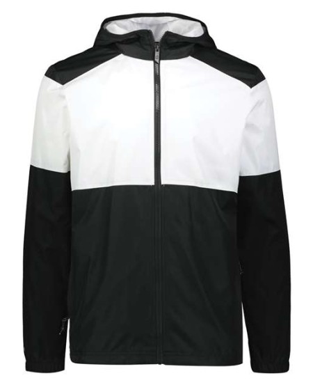 Holloway 229528 Men's SeriesX Hooded Jacket – Micron™ Polyester Wind/Water-Resistant Embossed Texture Micromesh-Lined Jacket | S–3XL