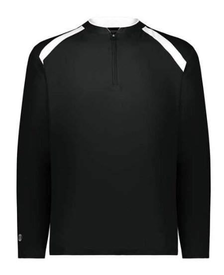 Holloway 229595 Men's Clubhouse Quarter-Zip Pullover – Aero-Tec™ 100% Polyester Long Sleeve QZ with Side Seam Zipper | S–5XL