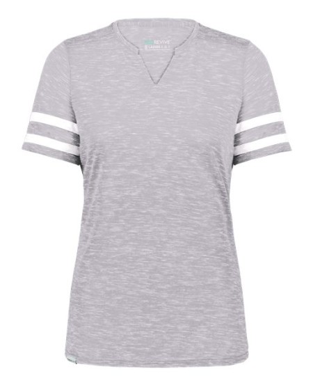 Holloway 223245 Women's Eco Revive Monterey V-Neck T-Shirt – 95/5 Recycled Polyester/Cotton Moisture-Management Ladies' V-Neck Tee