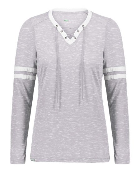 Holloway 223246 Women's Eco Revive Monterey Long Sleeve V-Neck T-Shirt – 95/5 Recycled Polyester/Cotton Ladies' Long Sleeve V-Neck Tee