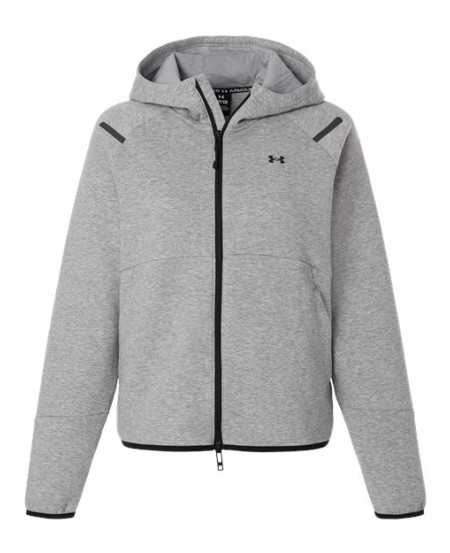 Under Armour 1379842 Women's Unstoppable Fleece Full-Zip Jacket – 65/29/6 Poly/Cotton/Spandex 4-Way Stretch | XS–2XL