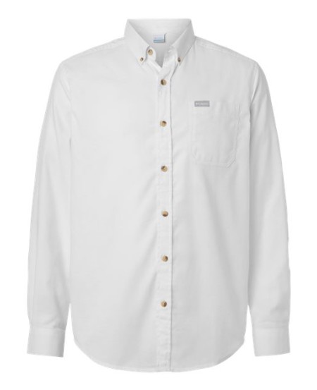 Columbia 155205 Mens Rapid Rivers II Button Down Shirt - 97/3 Cotton/Elastane Two-Way Stretch Long Sleeve Tee | S-4X