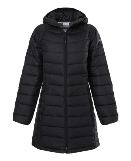 Columbia 217748 Womens Powder Lite II Mid Jacket Puffer Coat - 100% Polyester Omni-Heat Lining Thermarator Recycled Insulation Omni-Shield Attached Hood Droptail | S-XXL