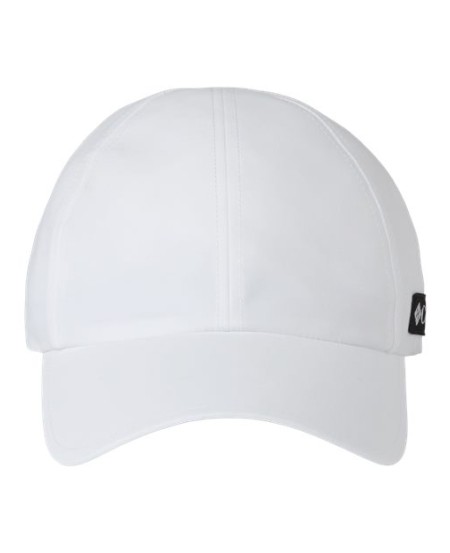 Columbia 216514 Crest Valley Ball Cap - 96/4 Nylon/Elastane Six-Panel Buckle Closure Columbia Woven Flag Logo | One Size
