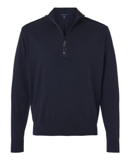 Devon & Jones DG446 Men's New Classics® Quarter-Zip Sweater – 7 oz. 60% BCI Cotton/40% Recycled Polyester, 12 Gauge | S–4XL