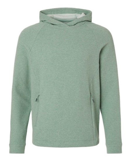 North End NE729 Men's Spirit Textured Hooded Pullover – 8 oz. 64/31/5 BCI Cotton/Recycled Polyester/Spandex Textured Knit
