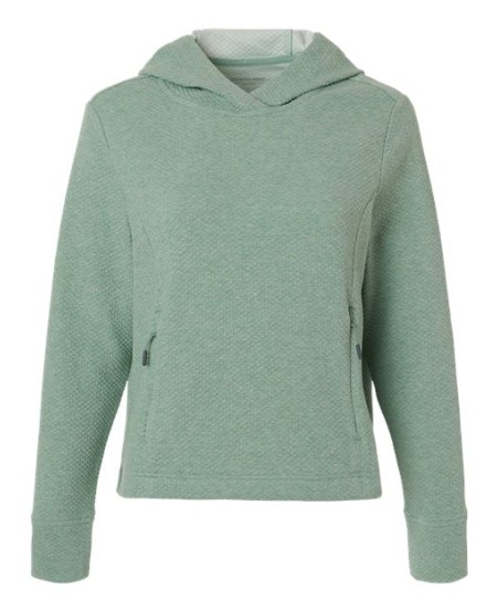 North End NE729W Women's Spirit Textured Hooded Pullover – 8 oz. 64/31/5 BCI Cotton/Recycled Poly/Spandex | Women's