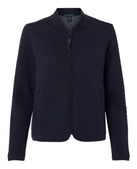 Devon & Jones DG740W Berkeley Textured Full-Zip Jacket – Women’s 8 oz. Cotton/Poly Honeycomb Knit Jacket | XS–3XL